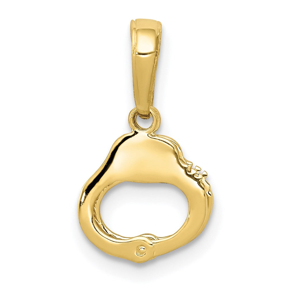 Million Charms 10K Yellow Gold Themed Handcuffs Pendant