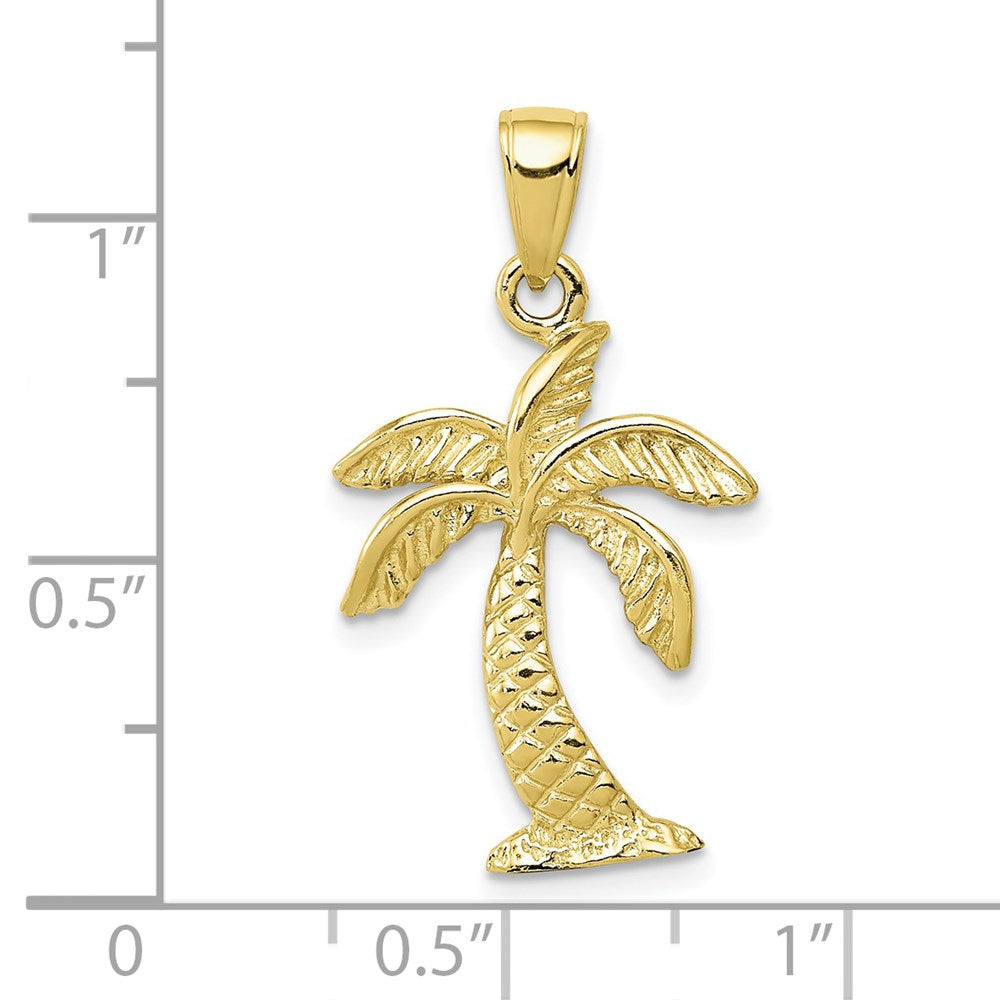 Million Charms 10K Yellow Gold Themed Palm Tree Pendant