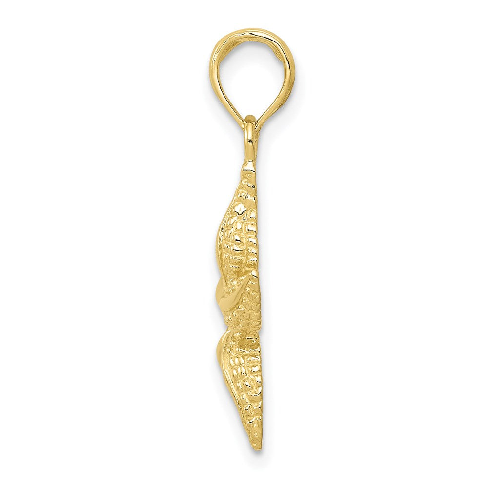 Million Charms 10K Yellow Gold Themed Nautical Starfish Pendant
