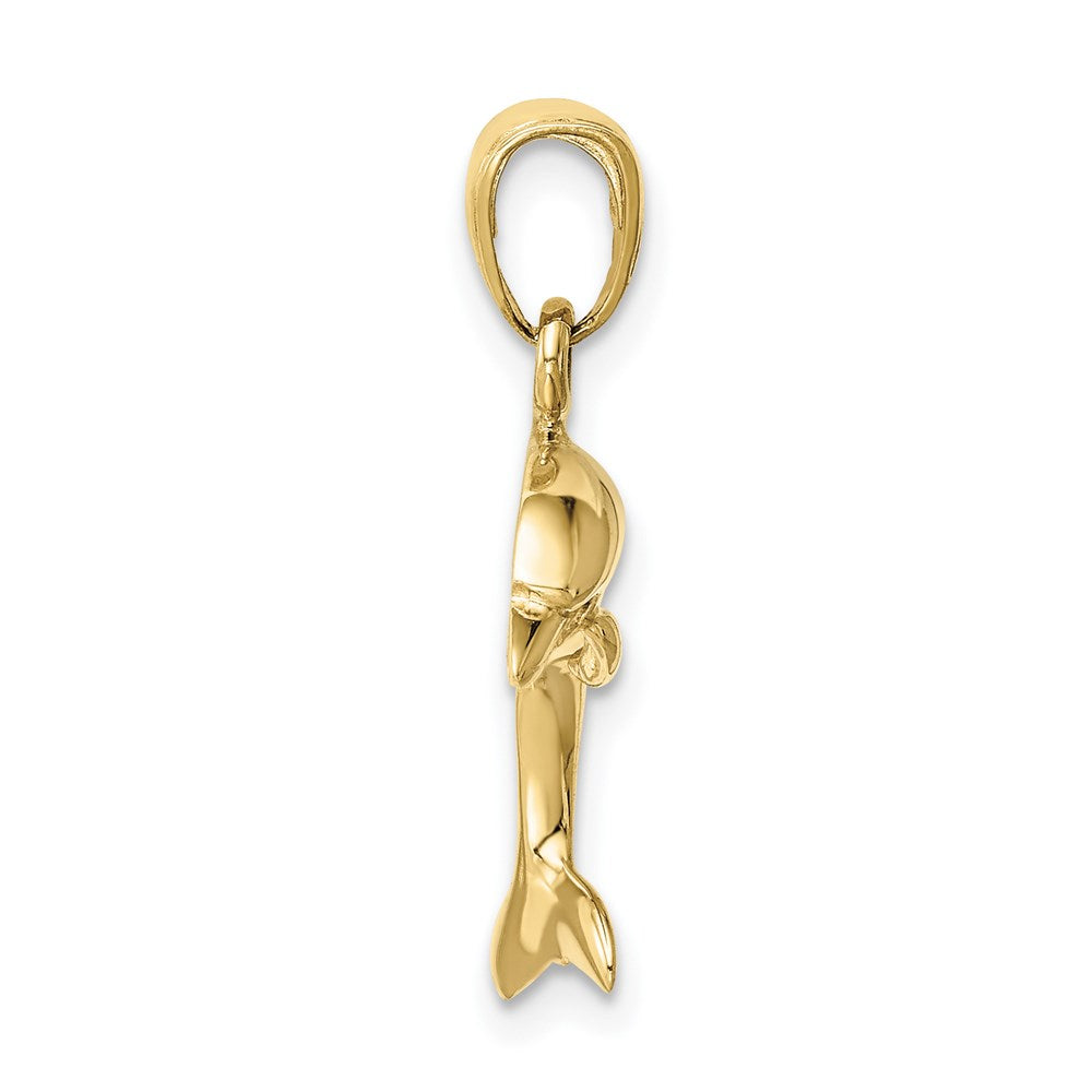 Million Charms 10K Yellow Gold Themed Dolphin Pendant
