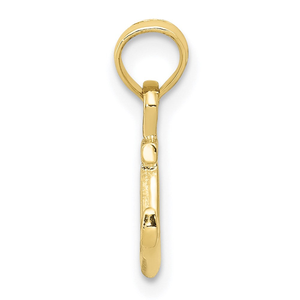 Million Charms 10K Yellow Gold Themed Mini Nautical Anchor Pendant