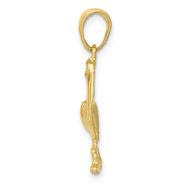 Million Charms 10K Yellow Gold Themed Pelican Pendant