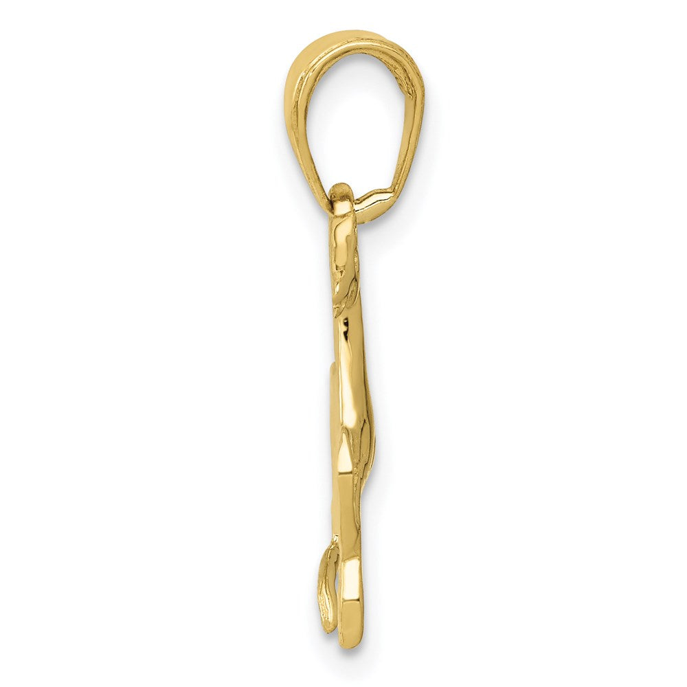 Million Charms 10K Yellow Gold Themed Horse Pendant