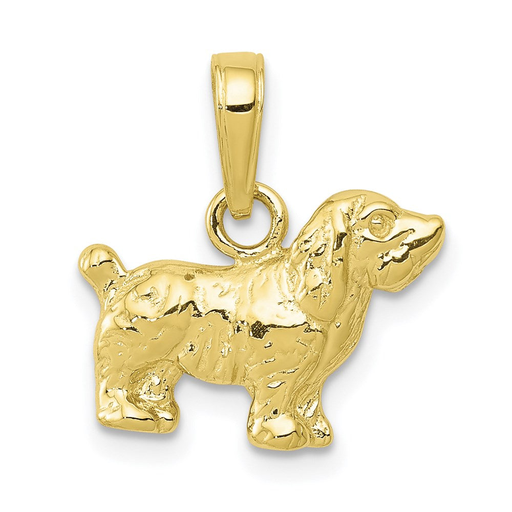 Million Charms 10K Yellow Gold Themed Cocker Spaniel Dog Pendant