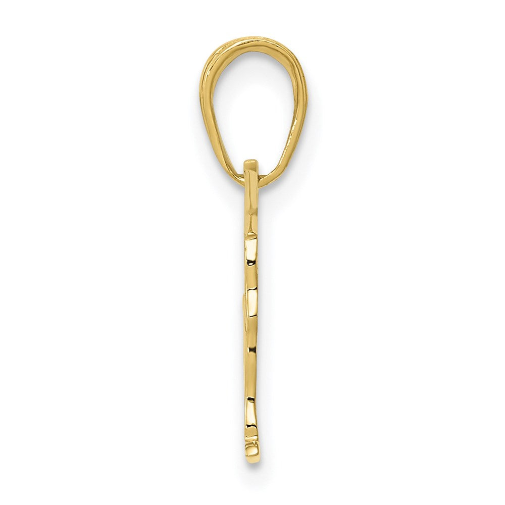 Million Charms 10K Yellow Gold Themed Gymnastics Pendant