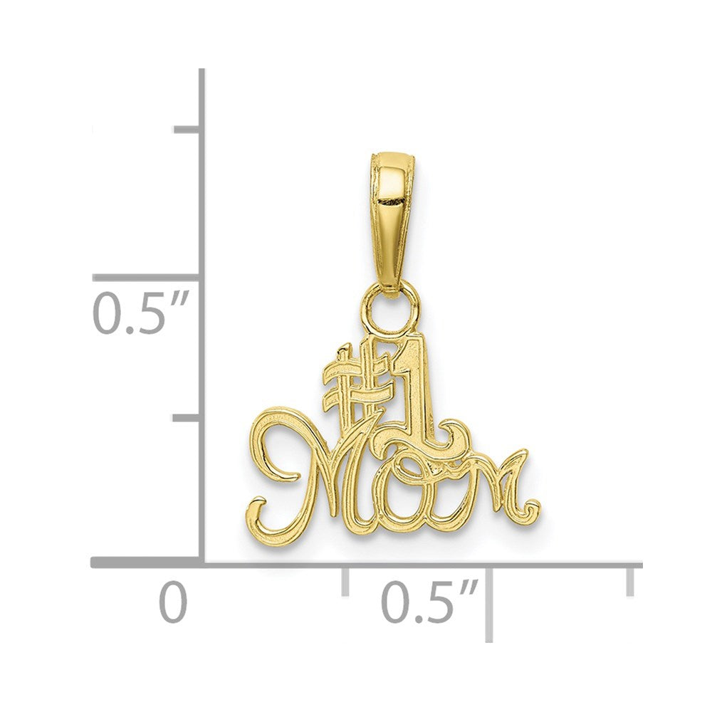 Million Charms 10K Yellow Gold Themed #1 Mom Charm