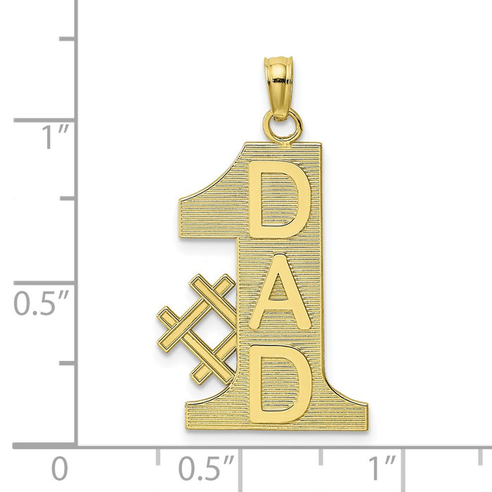 Million Charms 10K Yellow Gold Themed #1 Dad Charm