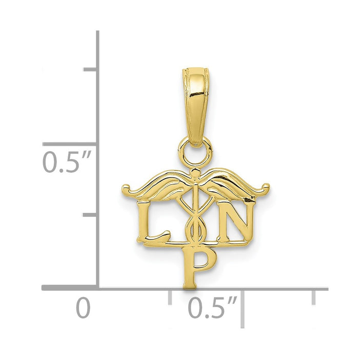 Million Charms 10K Yellow Gold Themed Lpn Symbol Pendant