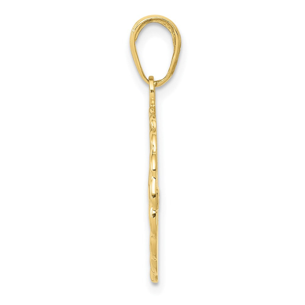 Million Charms 10K Yellow Gold Themed Swimming Inside Frame Pendant