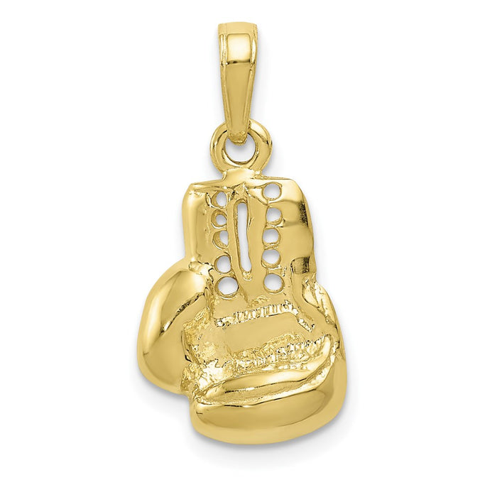 Million Charms 10K Yellow Gold Themed Lg Sports Boxing Glove Charm
