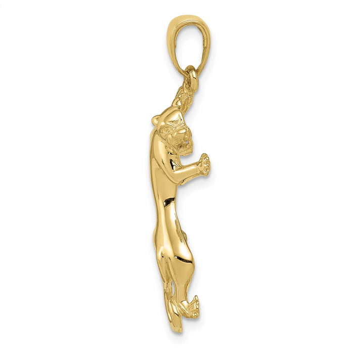 Million Charms 10K Yellow Gold Themed Gold Themed Polished Panther Pendant