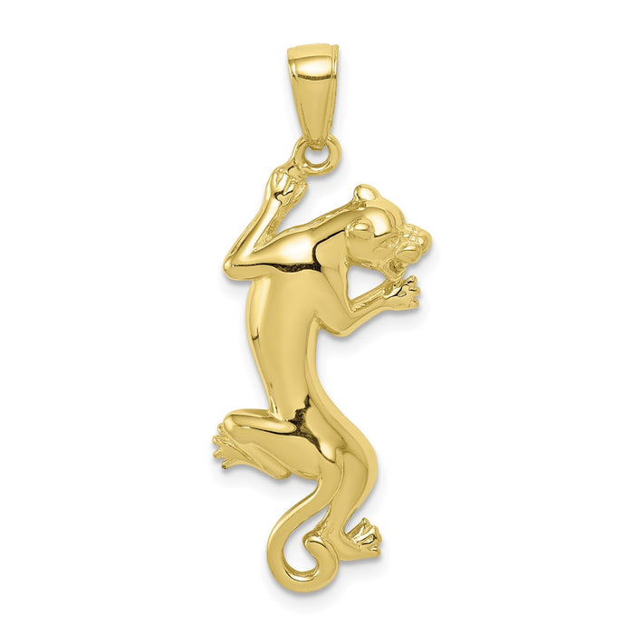 Million Charms 10K Yellow Gold Themed Gold Themed Polished Panther Pendant