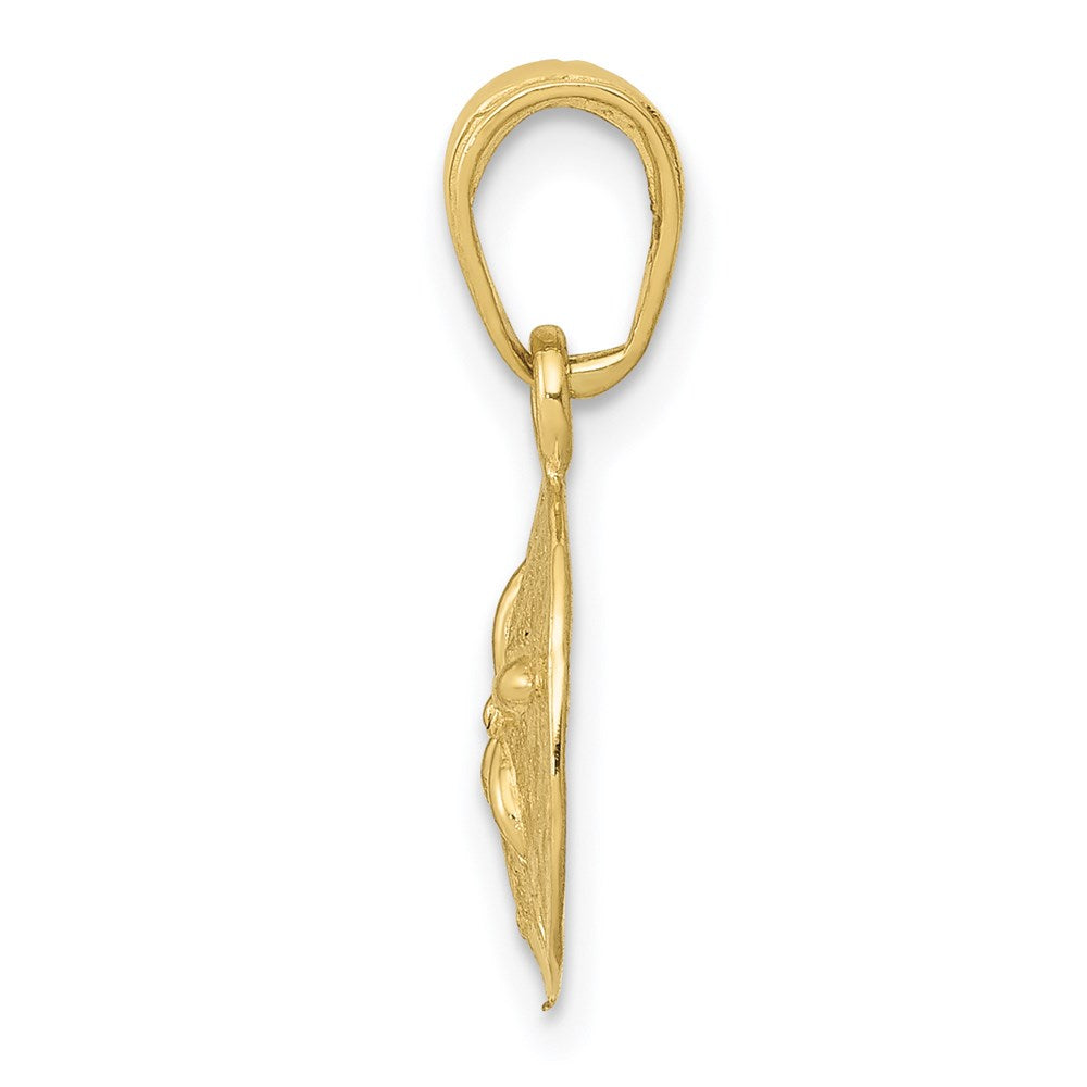 Million Charms 10K Yellow Gold Themed Sand Dollar Pendant