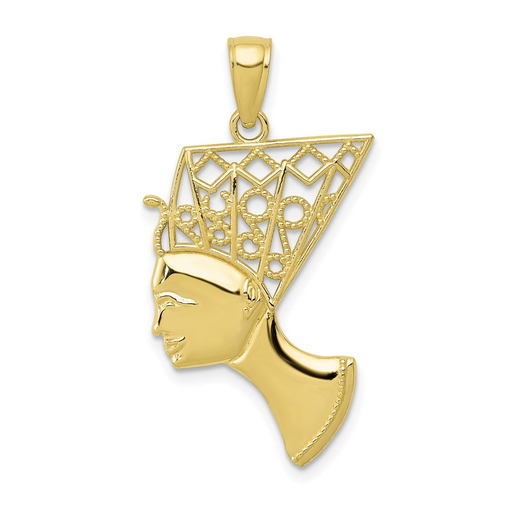 Million Charms 10K Yellow Gold Themed Nefertiti Pendant