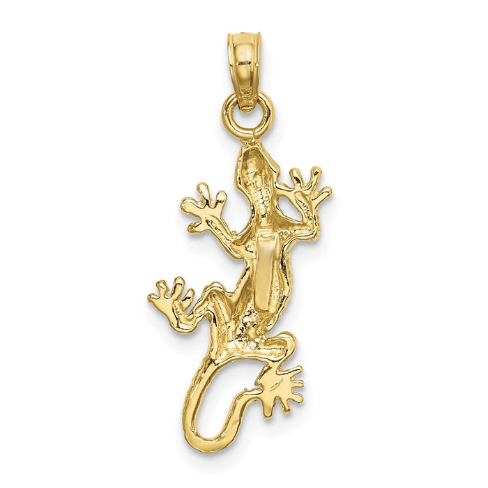 Million Charms 10K Yellow Gold Themed Lizard Charm