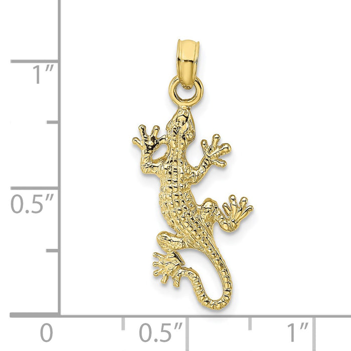 Million Charms 10K Yellow Gold Themed Lizard Charm