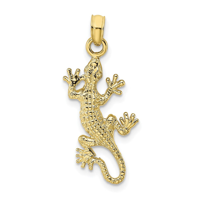 Million Charms 10K Yellow Gold Themed Lizard Charm