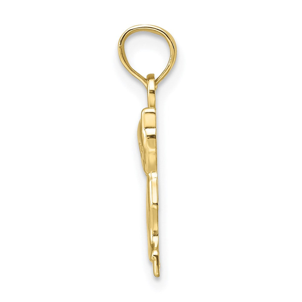 Million Charms 10K Yellow Gold Themed Mini Sitting Kitten Charm