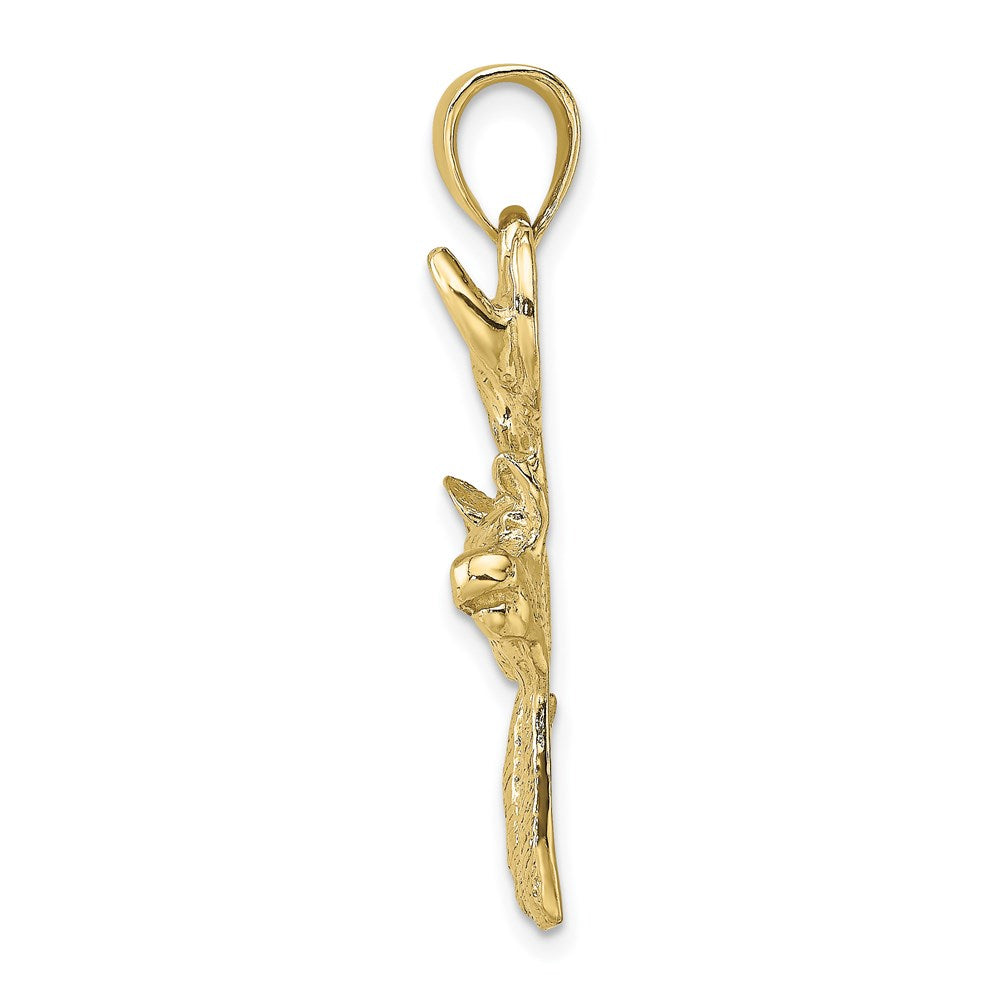 Million Charms 10K Yellow Gold Themed Deer Head Profile Charm
