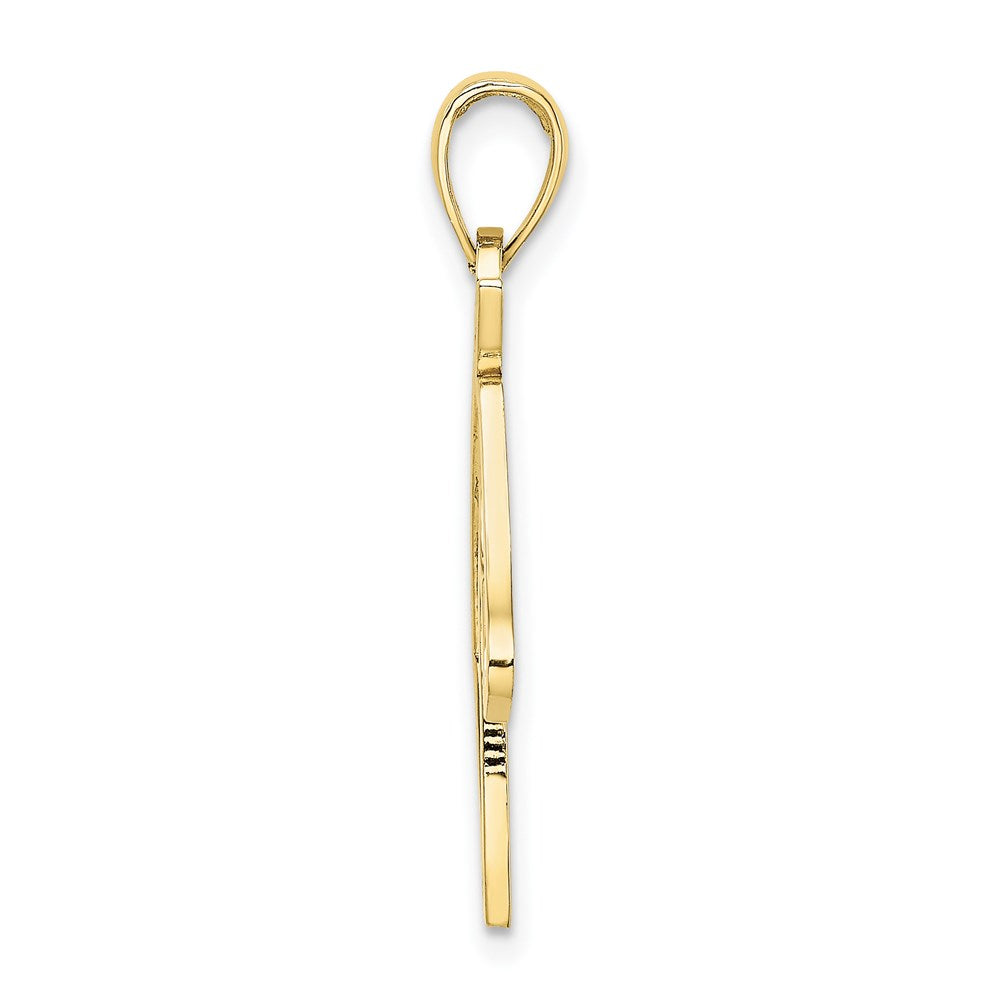 Million Charms 10K Yellow Gold Themed Cut-Out Horse Head Profile Charm