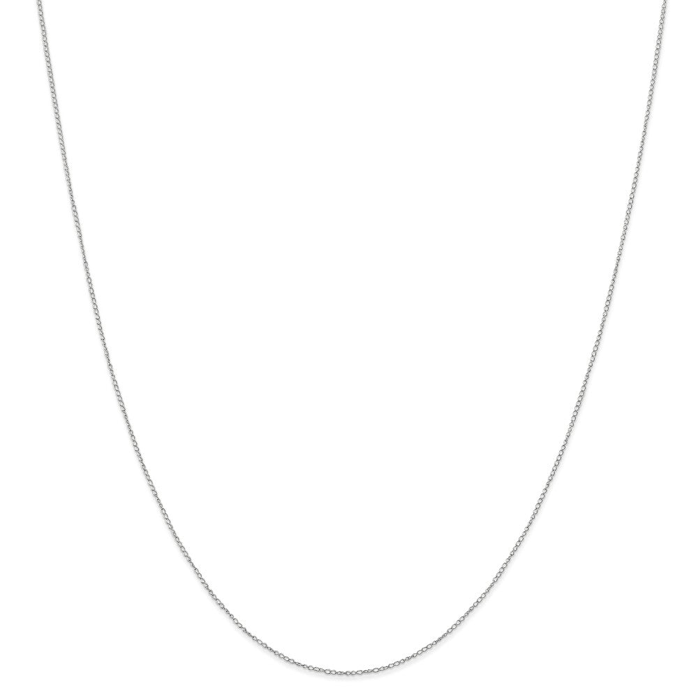 Million Charms 10k White Gold, Necklace Chain, .42 mm Carded Curb Chain, Chain Length: 20 inches