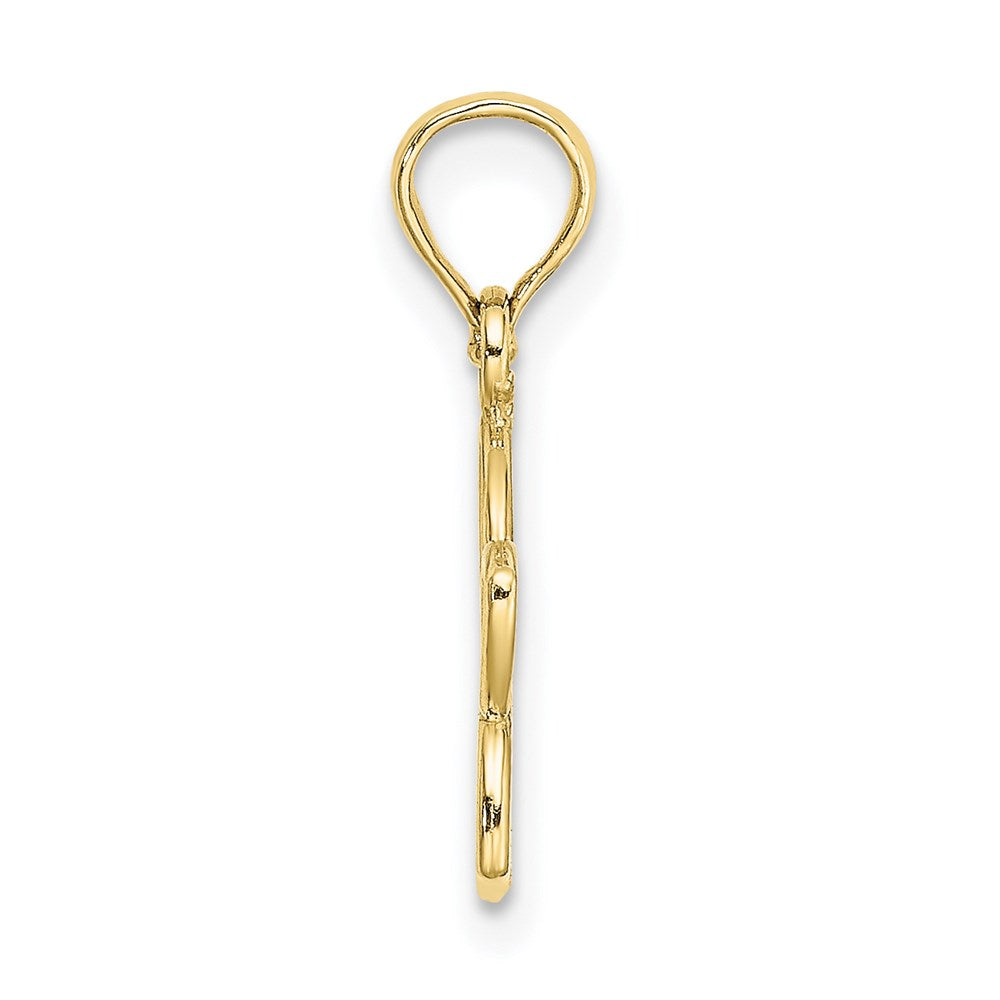 Million Charms 10K Yellow Gold Themed Cut Out Flower Charm
