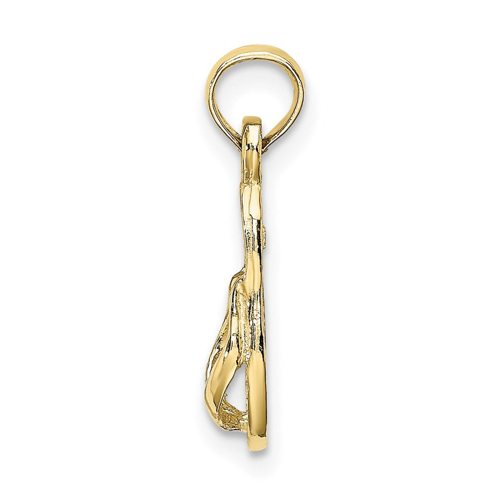 Million Charms 10K Yellow Gold Themed Single Flip-Flop Charm