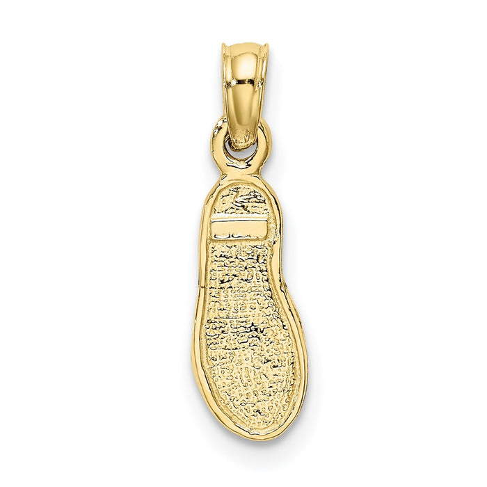 Million Charms 10K Yellow Gold Themed Single Flip-Flop Charm