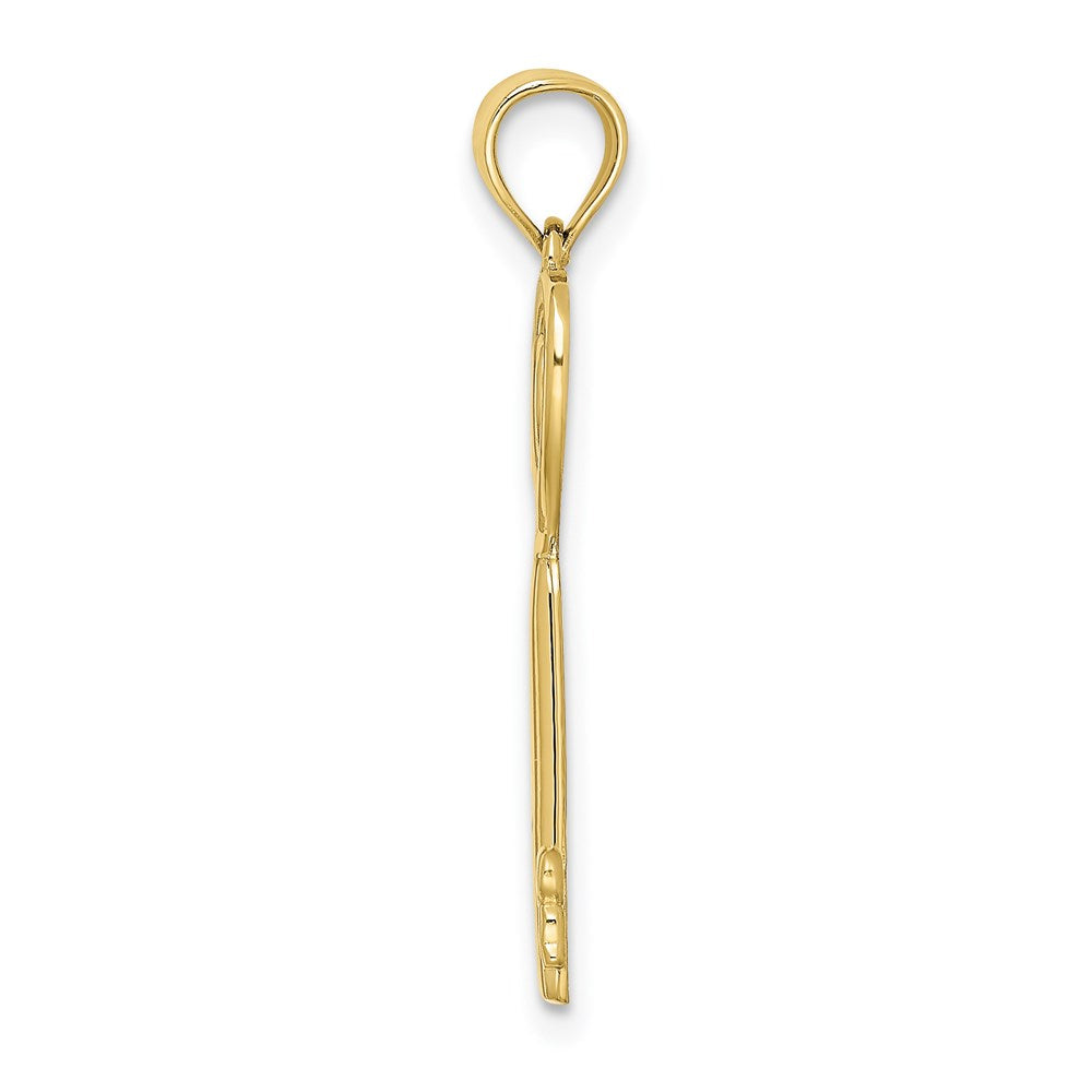 Million Charms 10K Yellow Gold Themed Key With Heart Sweet 16 Birthday Charm