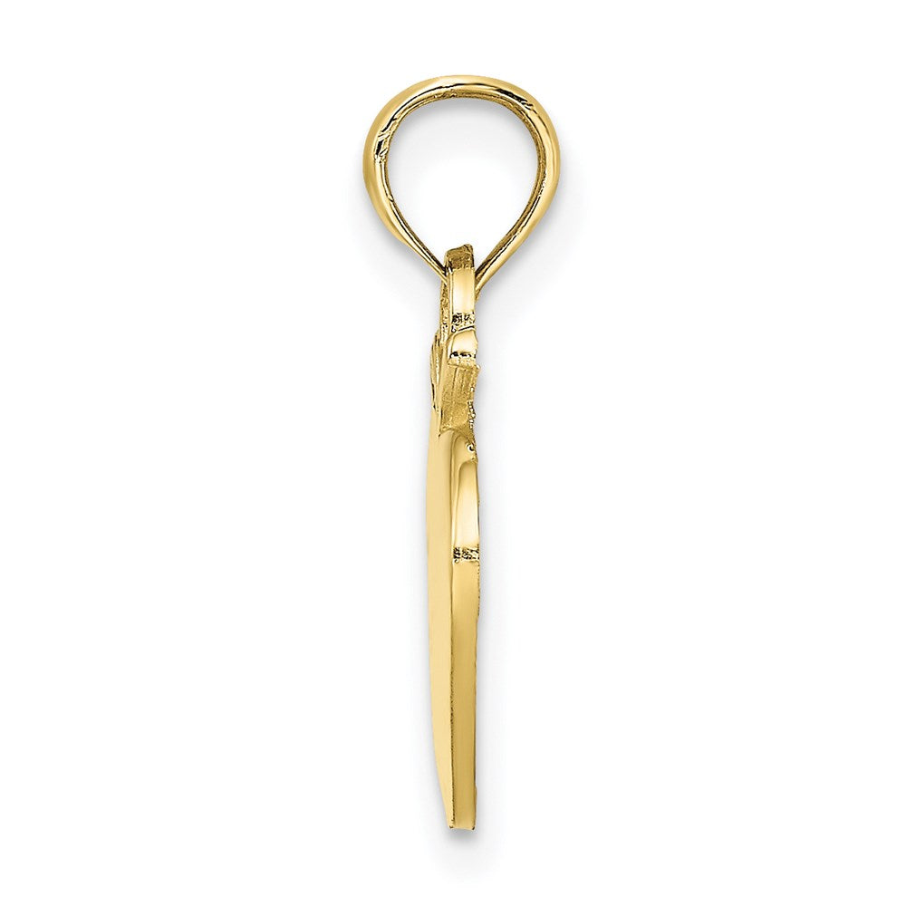 Million Charms 10K Yellow Gold Themed Polished Apple Charm