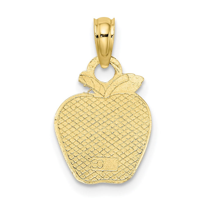 Million Charms 10K Yellow Gold Themed Polished Apple Charm