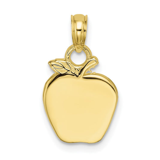 Million Charms 10K Yellow Gold Themed Polished Apple Charm