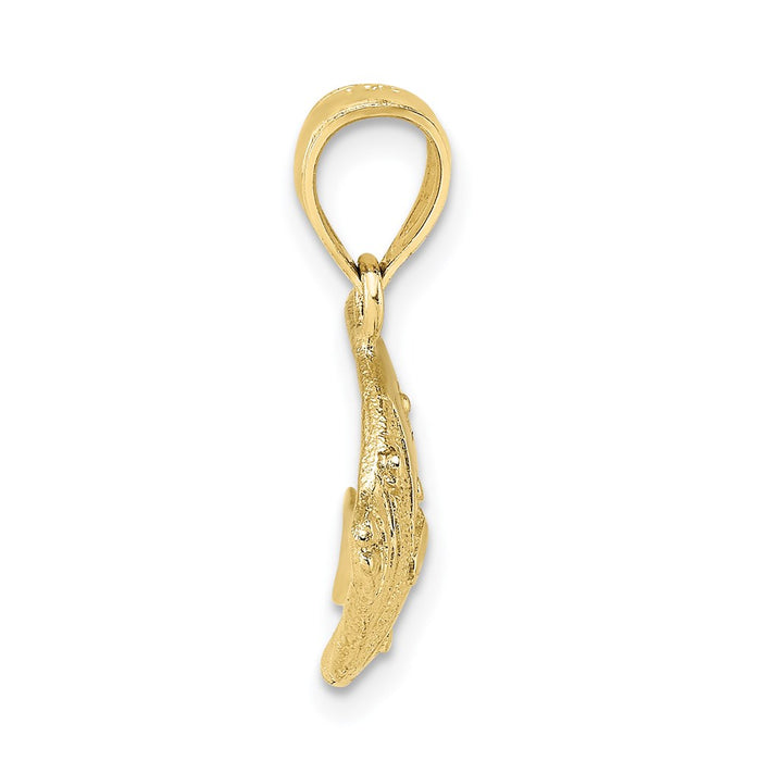 Million Charms 10K Yellow Gold Themed Polished Fish Charm