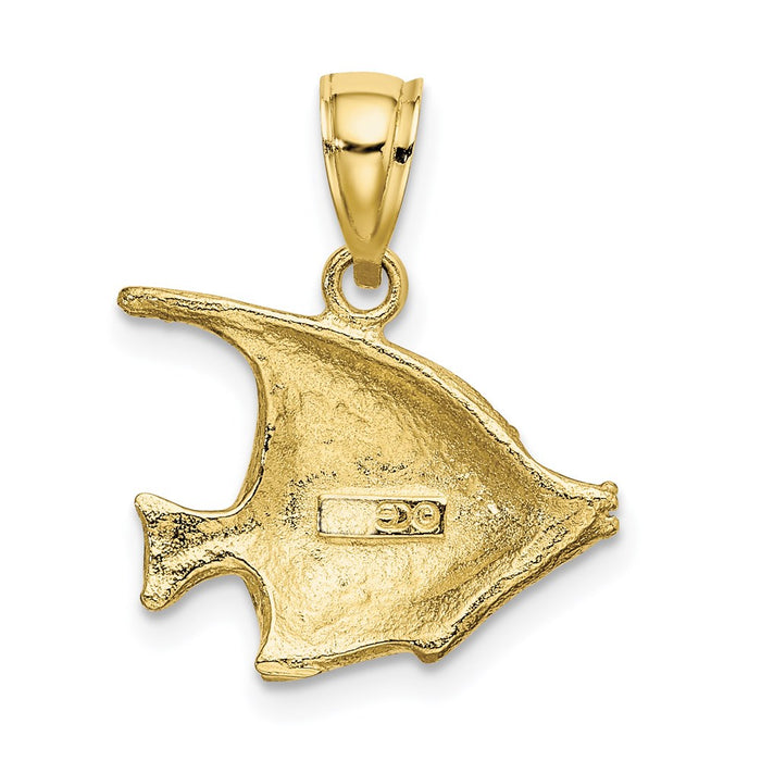 Million Charms 10K Yellow Gold Themed Polished Fish Charm