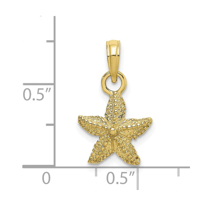 Million Charms 10K Yellow Gold Themed Nautical Starfish Charm