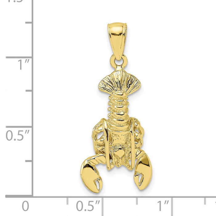 Million Charms 10K Yellow Gold Themed Moveable Lobster Charm