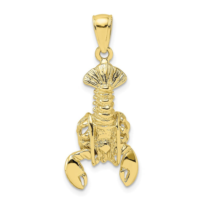 Million Charms 10K Yellow Gold Themed Moveable Lobster Charm