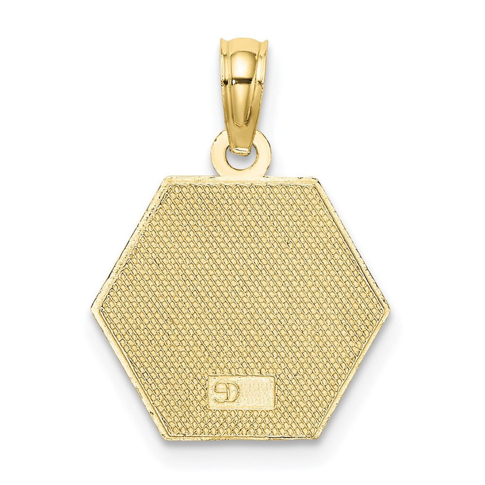 Million Charms 10K Yellow Gold Themed Medical Disc Pendant