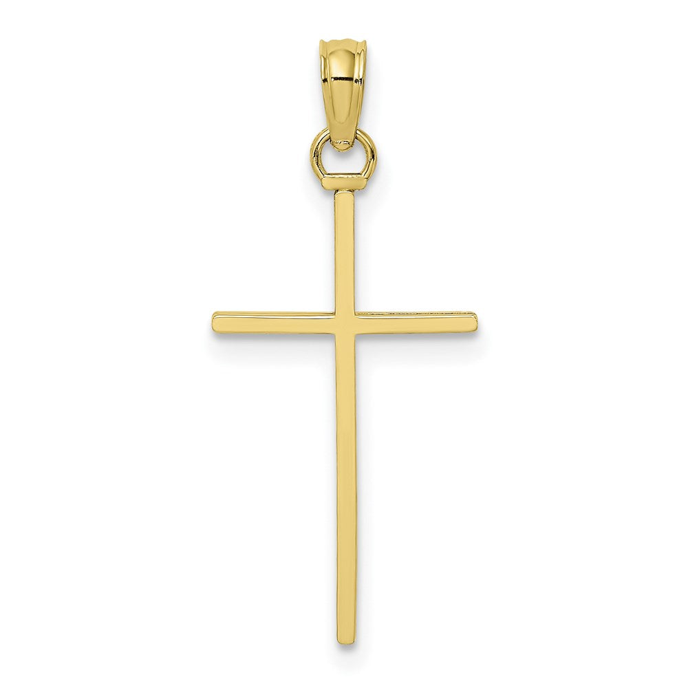 Million Charms 10K Yellow Gold Themed Polished Relgious Cross Pendant
