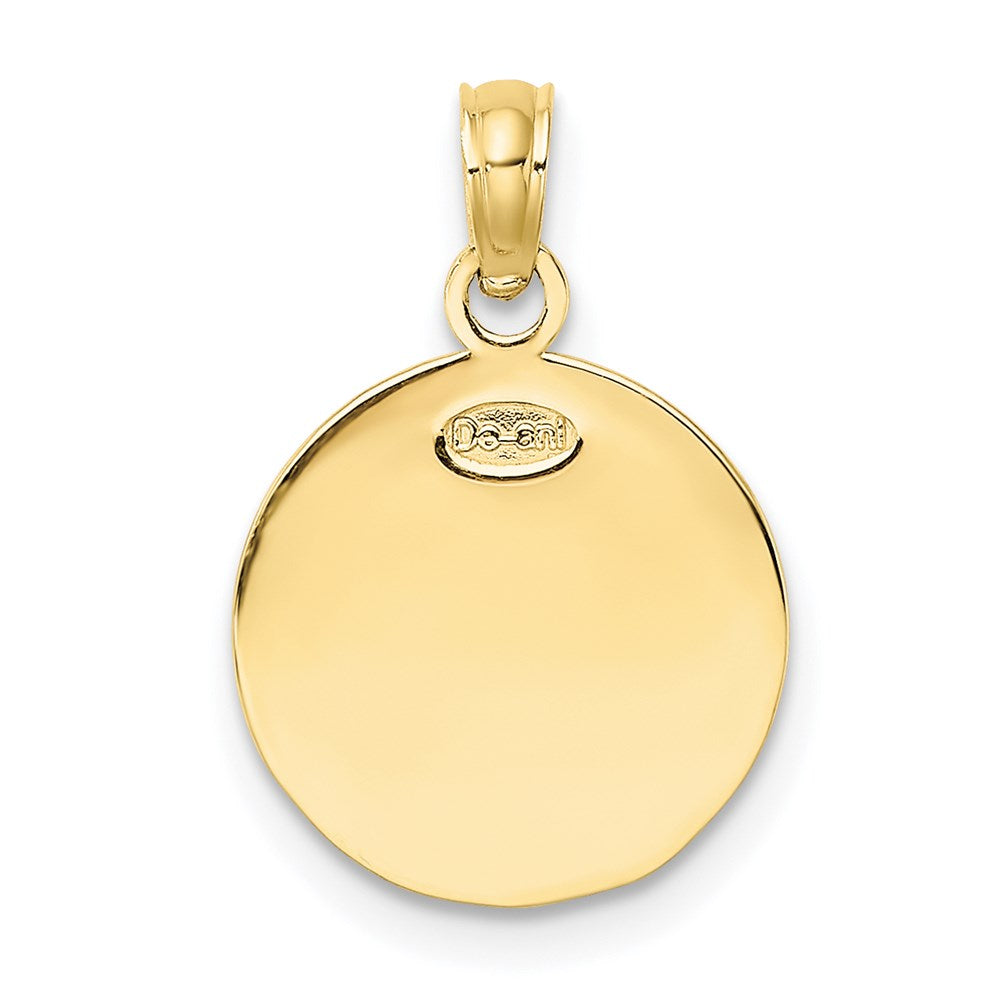 Million Charms 10K Yellow Gold Themed 2-D Engraveable Sports Soccer Ball Charm