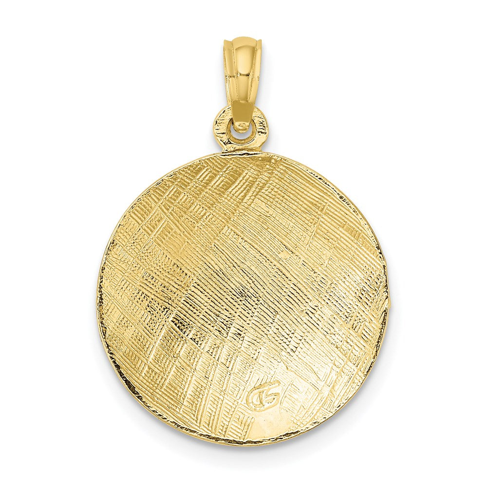 Million Charms 10K Yellow Gold Themed Polished Volleyball Charm