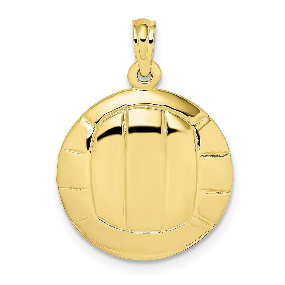 Million Charms 10K Yellow Gold Themed Polished Volleyball Charm