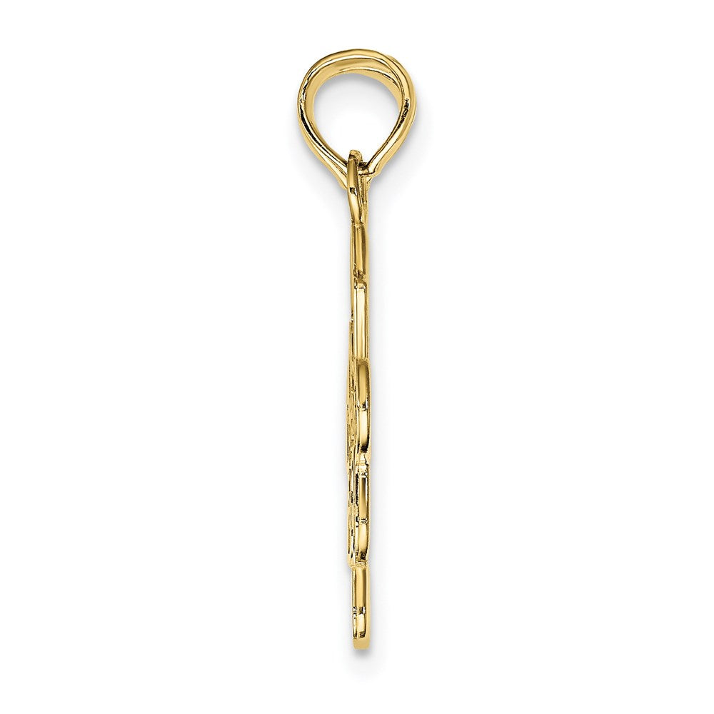Million Charms 10K Yellow Gold Themed Best Friends Break-A-Part Puzzle Pieces Charm