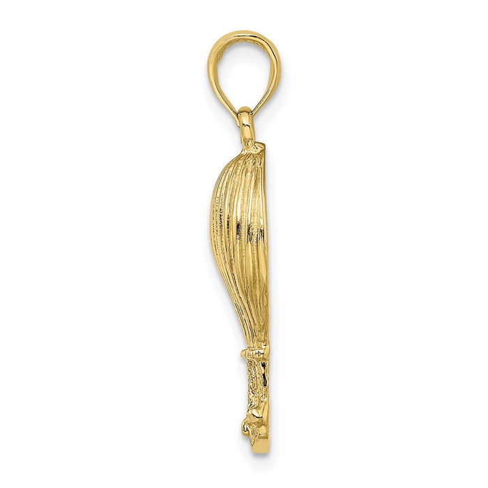 Million Charms 10K Yellow Gold Themed Polished Hot Air Ballon Charm