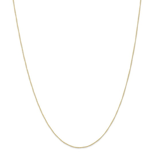 Million Charms 10k Yellow Gold, Necklace Chain, .5 mm Carded Curb Chain, Chain Length: 16 inches