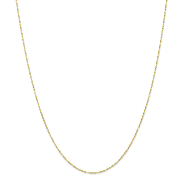 Million Charms 10k Yellow Gold, Necklace Chain, .95 mm Carded Cable Rope Chain, Chain Length: 16 inches