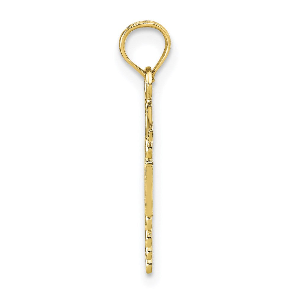 Million Charms 10K Yellow Gold Themed RN (Registered Nurse) & Caduceus Pendant