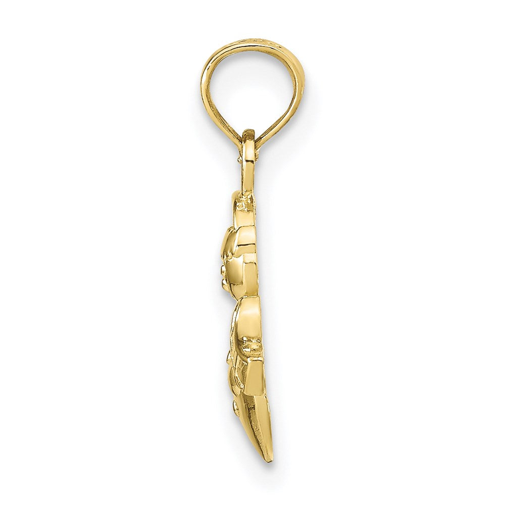 Million Charms 10K Yellow Gold Themed Snowman Pendant
