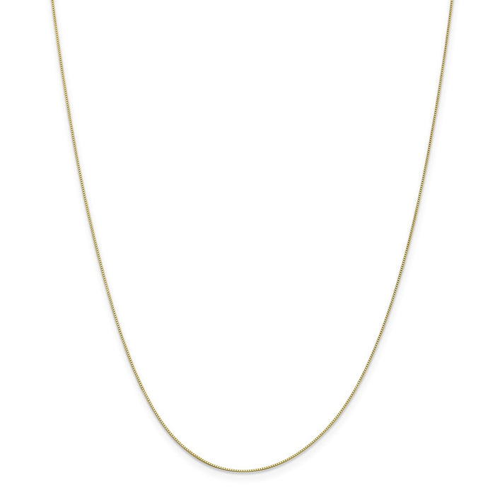 Million Charms 10k Yellow Gold, Necklace Chain, .5mm Box Chain, Chain Length: 14 inches