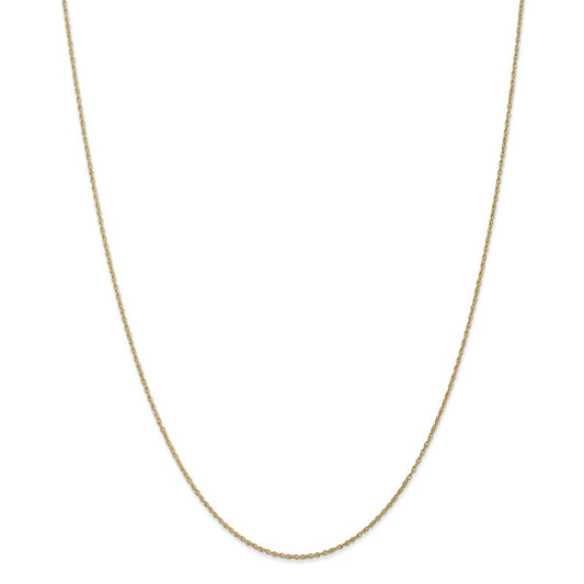 Million Charms 10k Yellow Gold, Necklace Chain, .8mm Lite-Baby Rope Chain, Chain Length: 14 inches